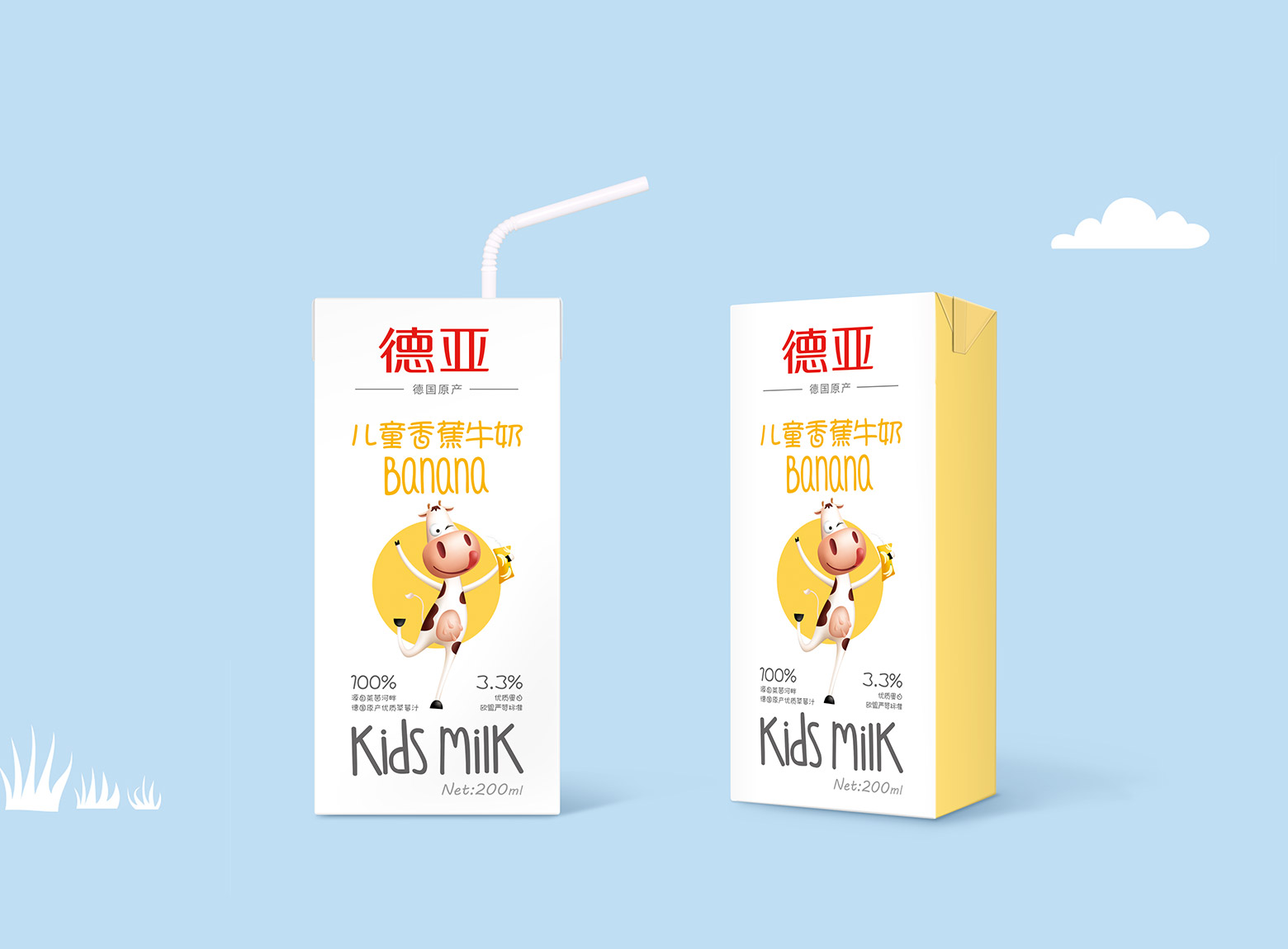 德亚牛奶包装设计欣赏