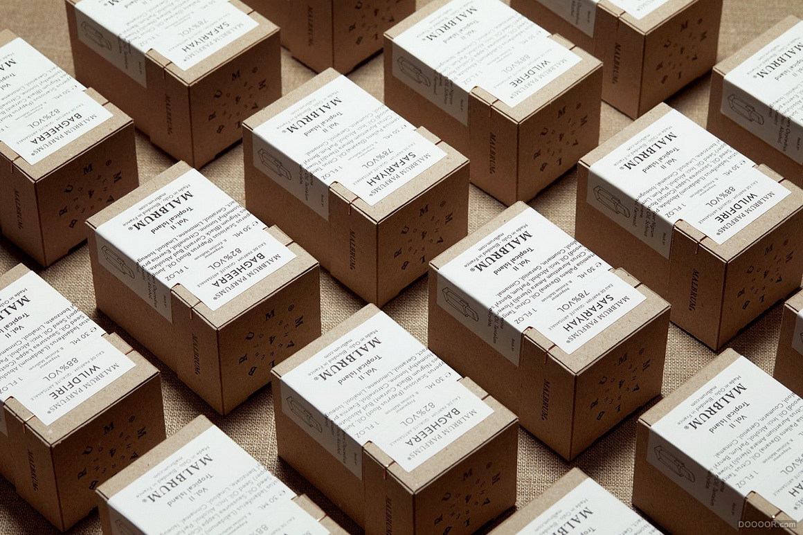 malbrum香水原生卡纸包装设计欣赏