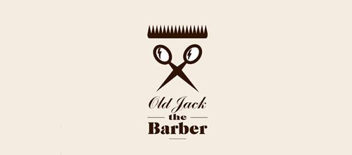 以美发理发店类剪刀为元素的logo设计欣赏
